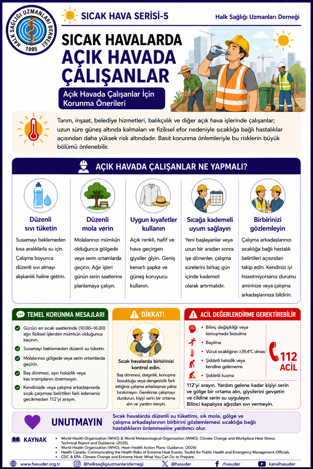 Aşırı Sıcaklar / Açık Havada Çalışanlar İçin