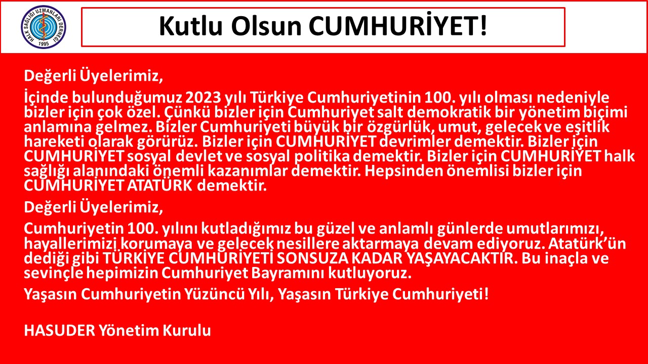 29 Ekim Cumhuriyet Bayramımız Kutlu Olsun