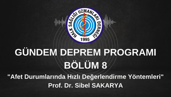 GÜNDEM DEPREM Programı 8 "Afet Durumlarında Hızlı Değerlendirme Yöntemleri"