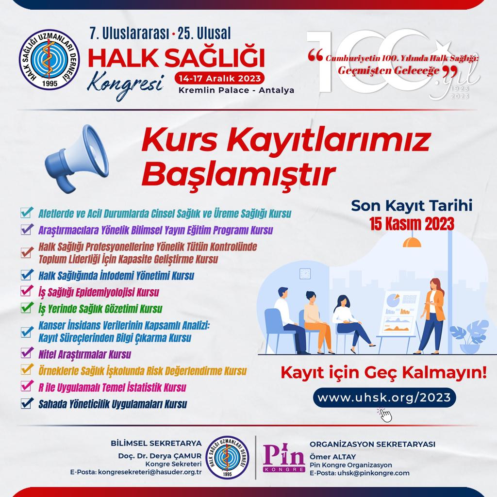 Kurs Kayıtlarımız Başlamıştır.