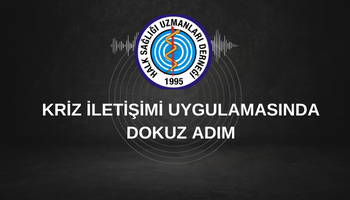 CDC.KRİZ İLETİŞİMİ UYGULAMASINDA DOKUZ ADIM