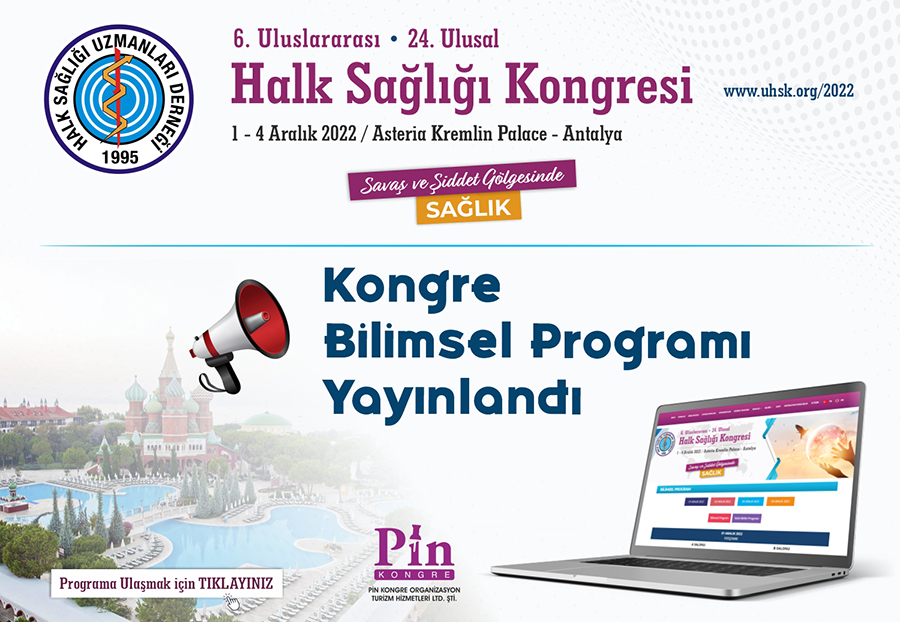 6. Uluslararası 24. Ulusal Halk Sağlığı Kongresi Bilimsel Programı Yayınlandı