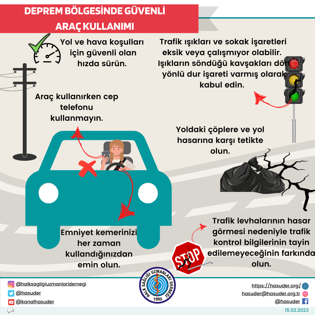 DEPREM BÖLGESİNDE GÜVENLİ ARAÇKULLANIMI